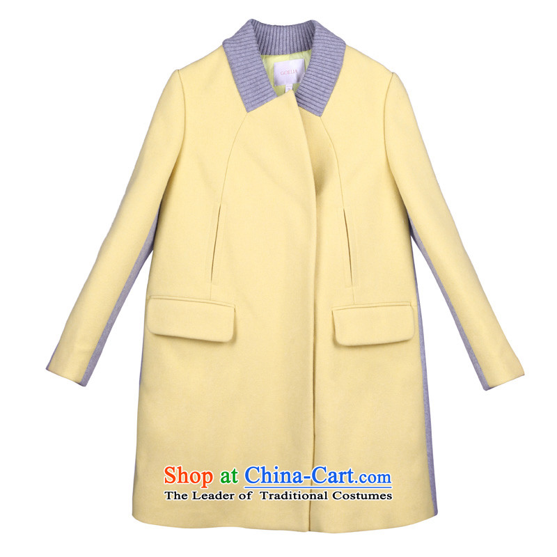 Song Leah GOELIA winter clothing new ribbed collar Small type A long coats 14DJ6E100 Y22# yellow M(160/84a), Song Leah GOELIA () , , , shopping on the Internet
