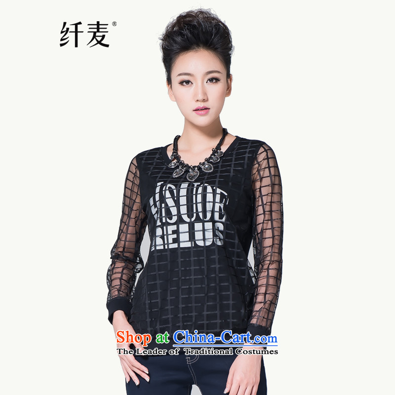 The former Yugoslavia Migdal Code women 2015 winter clothing new mm thick stylish letters fluoroscopy plaid sweater 944083067 Black XL