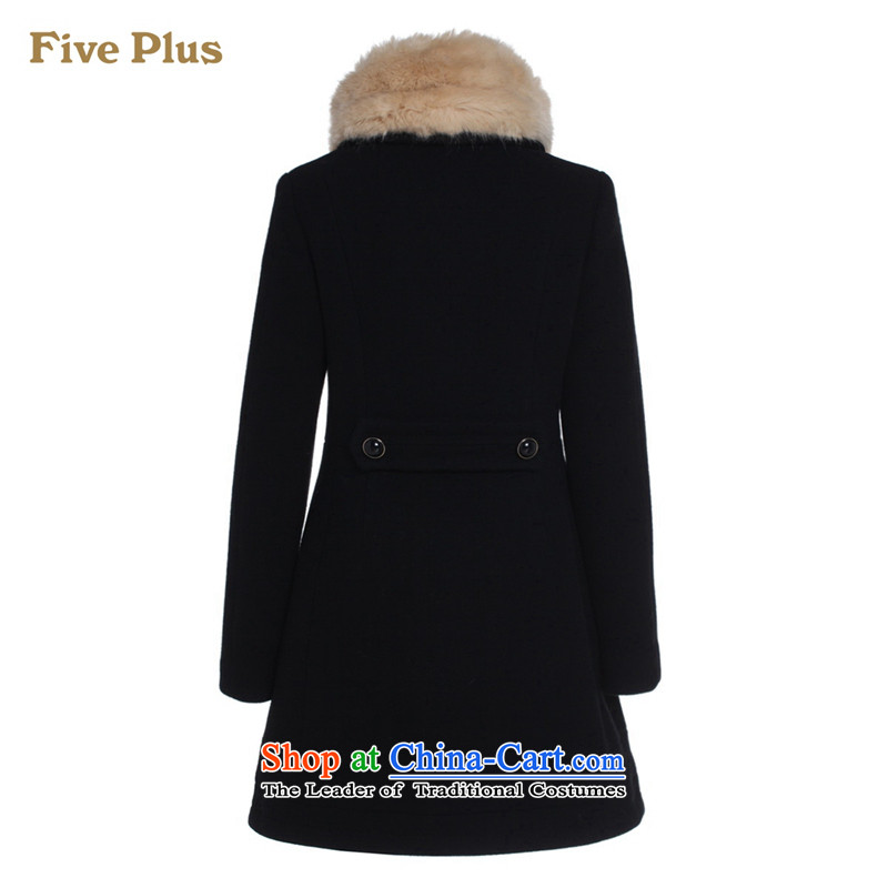 Five new female winter clothing plus elegant for loose in the gross long double-jacket 2144344110 gross? black S(160/84a),five plus,,, 090 shopping on the Internet