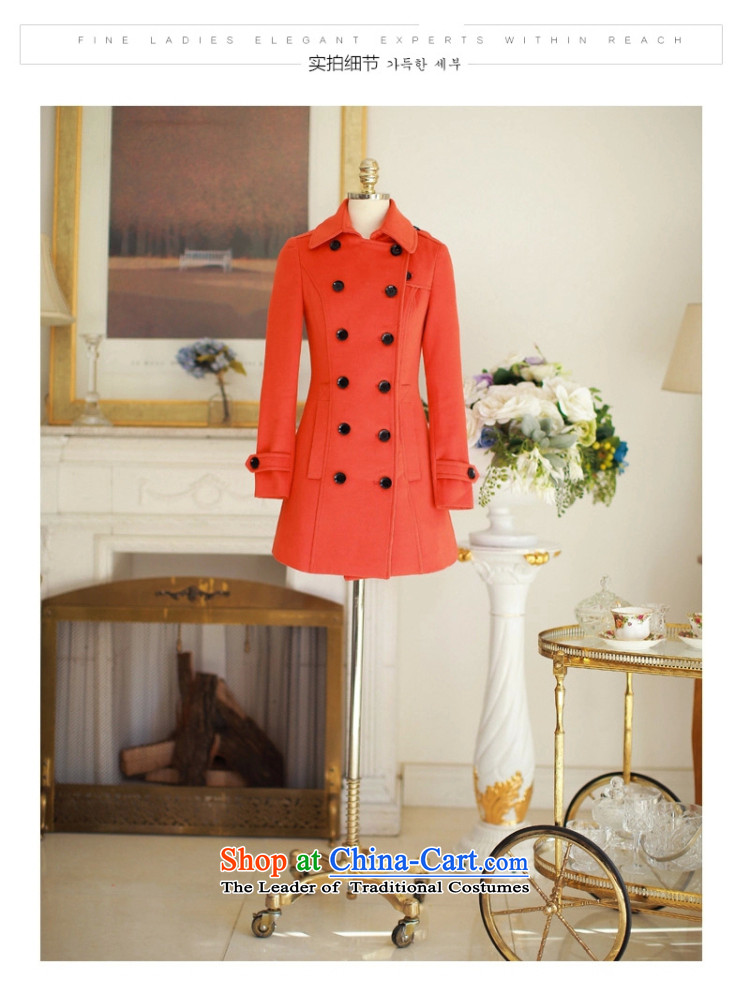 The half-timbered new autumn and winter in long long-sleeved gross? female Sau San video thin coat gross? female jacket red-orange L picture, prices, brand platters! The elections are supplied in the national character of distribution, so action, buy now enjoy more preferential! As soon as possible.