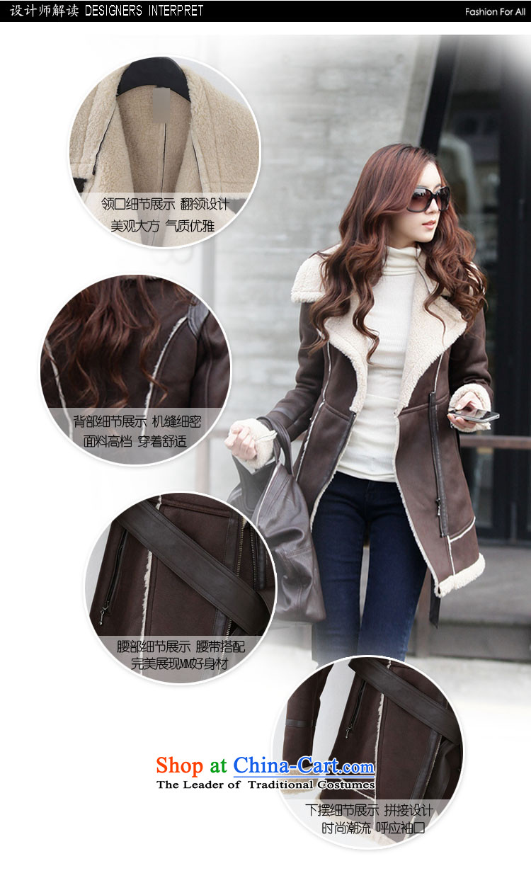 The world of Kam Yuet 2015 autumn and winter coat lamb, gross one fur suede brown long handsome personality Korean cotton coat jacket coat? gross brown XL Photo, prices, brand platters! The elections are supplied in the national character of distribution, so action, buy now enjoy more preferential! As soon as possible.