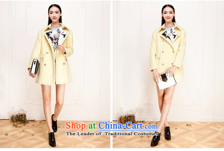 The elections as soon as possible of the limited time for winter 2015 Lai new wool a wool coat in the double-long hair? female 6481127864 jacket Blue M picture, prices, brand platters! The elections are supplied in the national character of distribution, so action, buy now enjoy more preferential! As soon as possible.