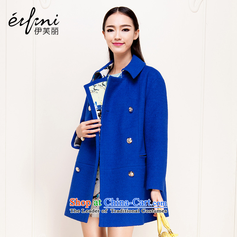 The elections as soon as possible of the limited time for winter 2015 Lai new wool a wool coat in the double-long hair? female 6481127864 jacket Blue?M