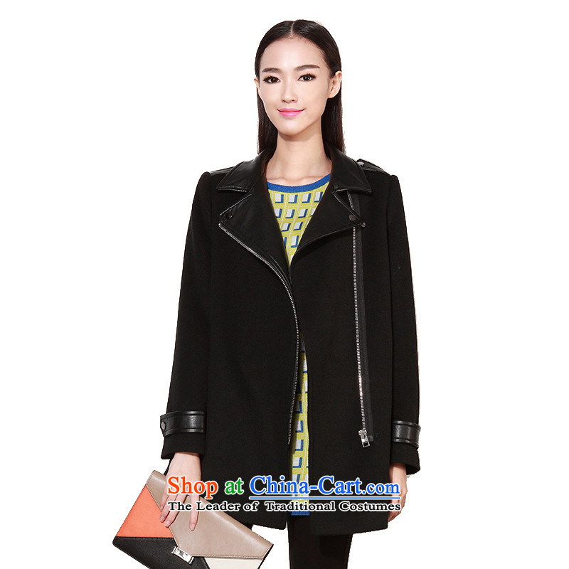 Of the 2015 winter clothing new Lai) long lapel a woolen coat female gross jacket 6480847220? Black XL, El Boothroyd eifini () , , , shopping on the Internet
