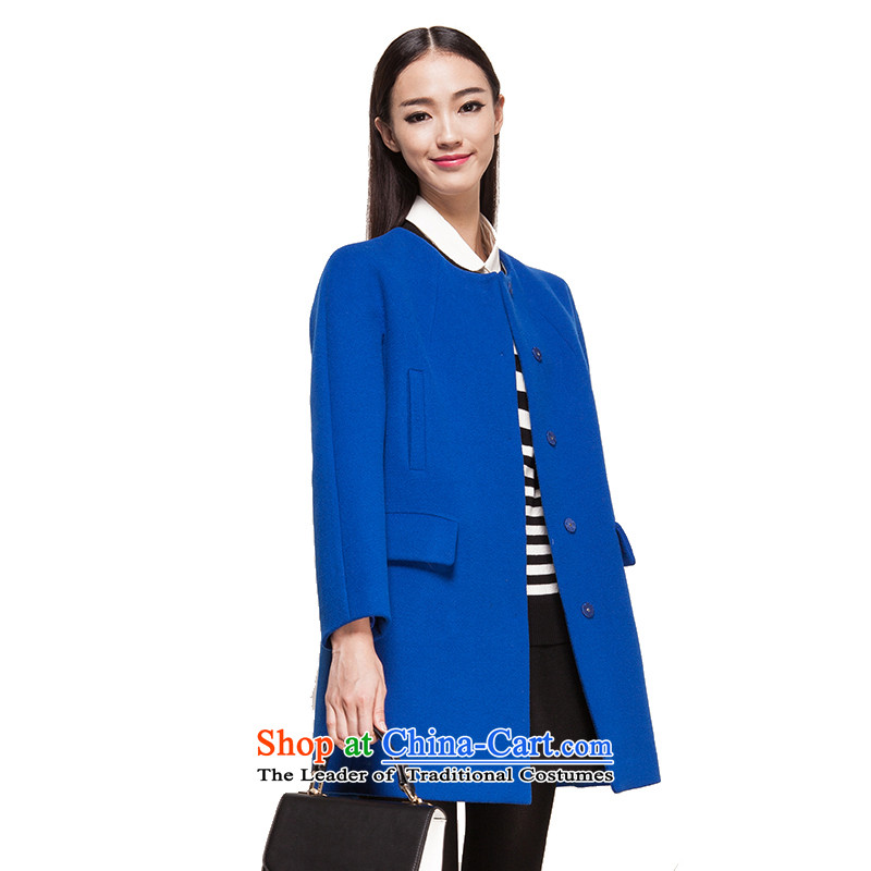 El Boothroyd 2015 winter clothing in the new liberal long a wool coat jacket 6480927348 gross? royal blue , L, Evelyn eifini lai () , , , shopping on the Internet