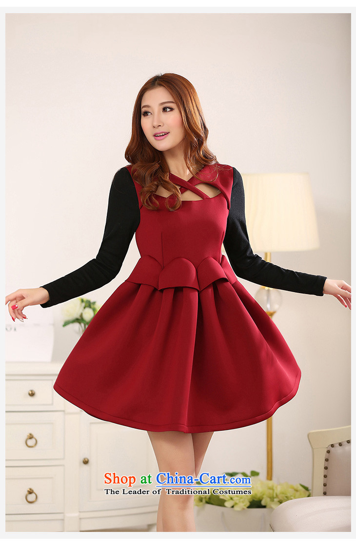 In the autumn of 2015, replacing sexy sweet temperament thick thick mm lightweight warm bon bon skirt xl women's long-sleeved black belly kumabito knitted dresses deep red 155-170 3XL catty picture, prices, brand platters! The elections are supplied in the national character of distribution, so action, buy now enjoy more preferential! As soon as possible.