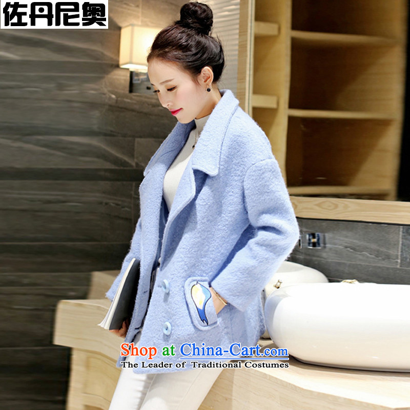 Gross? female Korean jacket autumn 2015 new thick hair for large Sau San a wool coat girl in long toner orange M code, Sato Daniau shopping on the Internet has been pressed.