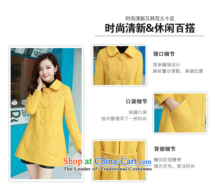 The original days Sang-mi 2014 Winter Korean fashion in pure color long loose)? sub-jacket CD81A0LT03 female light yellow velvet treated polyester L picture, prices, brand platters! The elections are supplied in the national character of distribution, so action, buy now enjoy more preferential! As soon as possible.