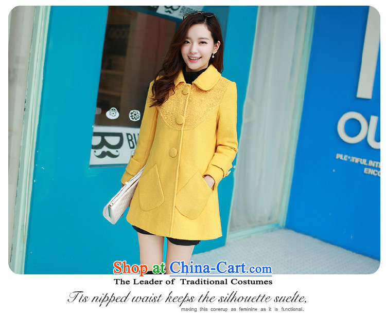 The original days Sang-mi 2014 Winter Korean fashion in pure color long loose)? sub-jacket CD81A0LT03 female light yellow velvet treated polyester L picture, prices, brand platters! The elections are supplied in the national character of distribution, so action, buy now enjoy more preferential! As soon as possible.