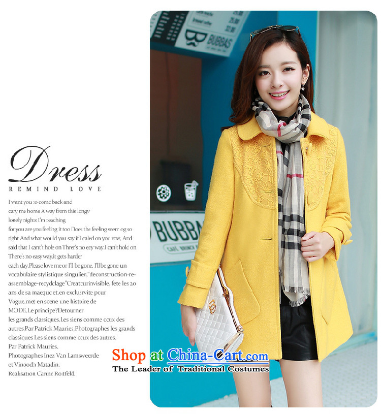 The original days Sang-mi 2014 Winter Korean fashion in pure color long loose)? sub-jacket CD81A0LT03 female light yellow velvet treated polyester L picture, prices, brand platters! The elections are supplied in the national character of distribution, so action, buy now enjoy more preferential! As soon as possible.