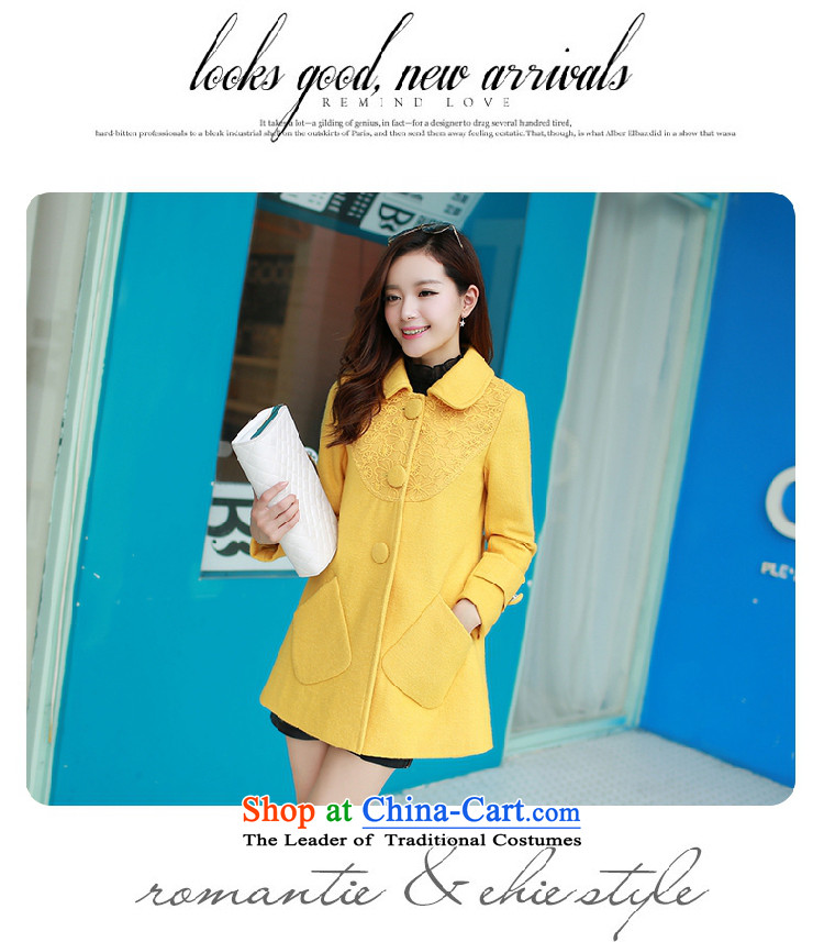 The original days Sang-mi 2014 Winter Korean fashion in pure color long loose)? sub-jacket CD81A0LT03 female light yellow velvet treated polyester L picture, prices, brand platters! The elections are supplied in the national character of distribution, so action, buy now enjoy more preferential! As soon as possible.