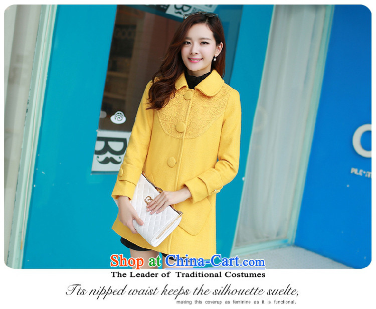 The original days Sang-mi 2014 Winter Korean fashion in pure color long loose)? sub-jacket CD81A0LT03 female light yellow velvet treated polyester L picture, prices, brand platters! The elections are supplied in the national character of distribution, so action, buy now enjoy more preferential! As soon as possible.