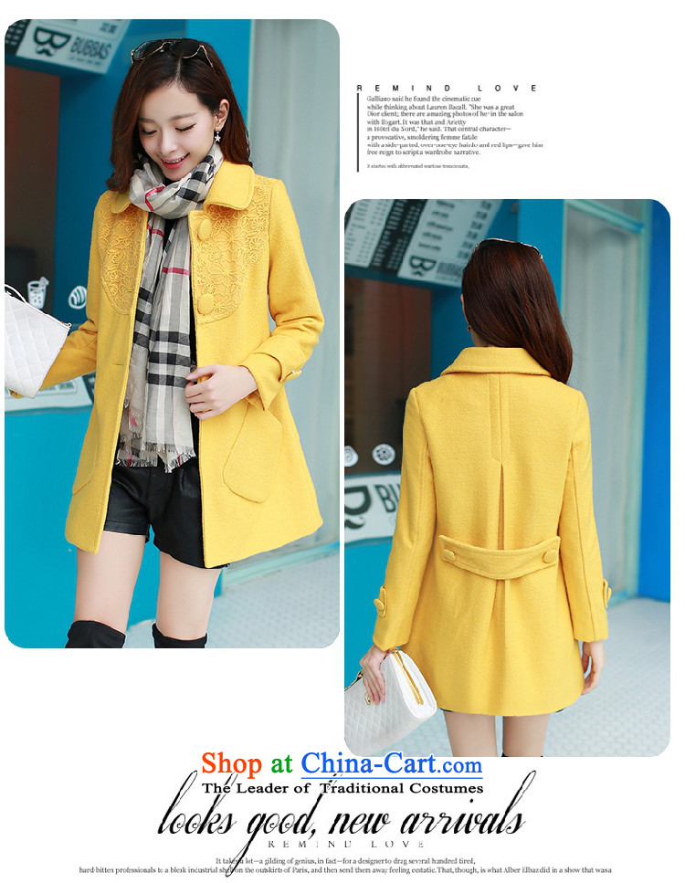 The original days Sang-mi 2014 Winter Korean fashion in pure color long loose)? sub-jacket CD81A0LT03 female light yellow velvet treated polyester L picture, prices, brand platters! The elections are supplied in the national character of distribution, so action, buy now enjoy more preferential! As soon as possible.