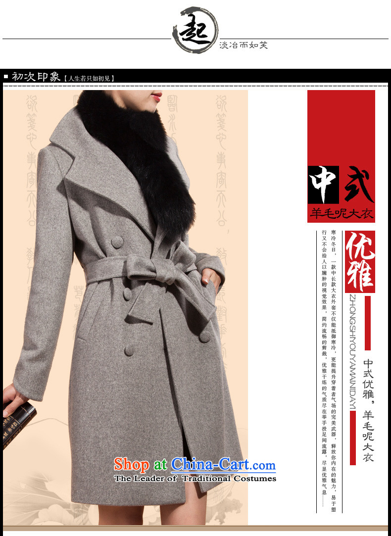 Also flower of autumn and winter 2015 Ms. new two-sided woolen coat girl in long large middle-aged female jacket? gross temperament Smoke Gray Release M of the transition to large proposed a small number of pictures, prices, brand platters! The elections are supplied in the national character of distribution, so action, buy now enjoy more preferential! As soon as possible.