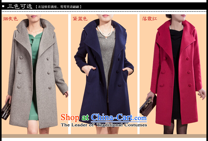 Also flower of autumn and winter 2015 Ms. new two-sided woolen coat girl in long large middle-aged female jacket? gross temperament Smoke Gray Release M of the transition to large proposed a small number of pictures, prices, brand platters! The elections are supplied in the national character of distribution, so action, buy now enjoy more preferential! As soon as possible.