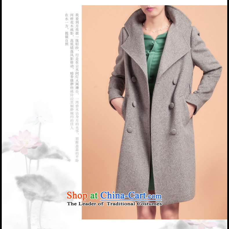 Also flower of autumn and winter 2015 Ms. new two-sided woolen coat girl in long large middle-aged female jacket? gross temperament Smoke Gray Release M of the transition to large proposed a small number of pictures, prices, brand platters! The elections are supplied in the national character of distribution, so action, buy now enjoy more preferential! As soon as possible.