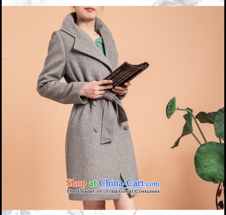 Also flower of autumn and winter 2015 Ms. new two-sided woolen coat girl in long large middle-aged female jacket? gross temperament Smoke Gray Release M of the transition to large proposed a small number of pictures, prices, brand platters! The elections are supplied in the national character of distribution, so action, buy now enjoy more preferential! As soon as possible.