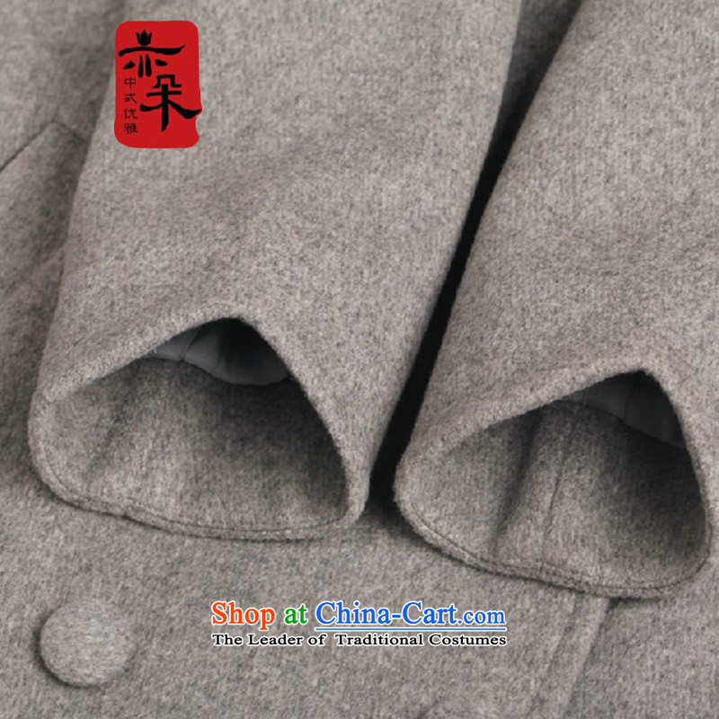 Also flower of autumn and winter 2015 Ms. new two-sided woolen coat girl in long large middle-aged female jacket? gross temperament Smoke Gray Release M of the transition to large proposed a small number, also a shopping on the Internet has been pressed.
