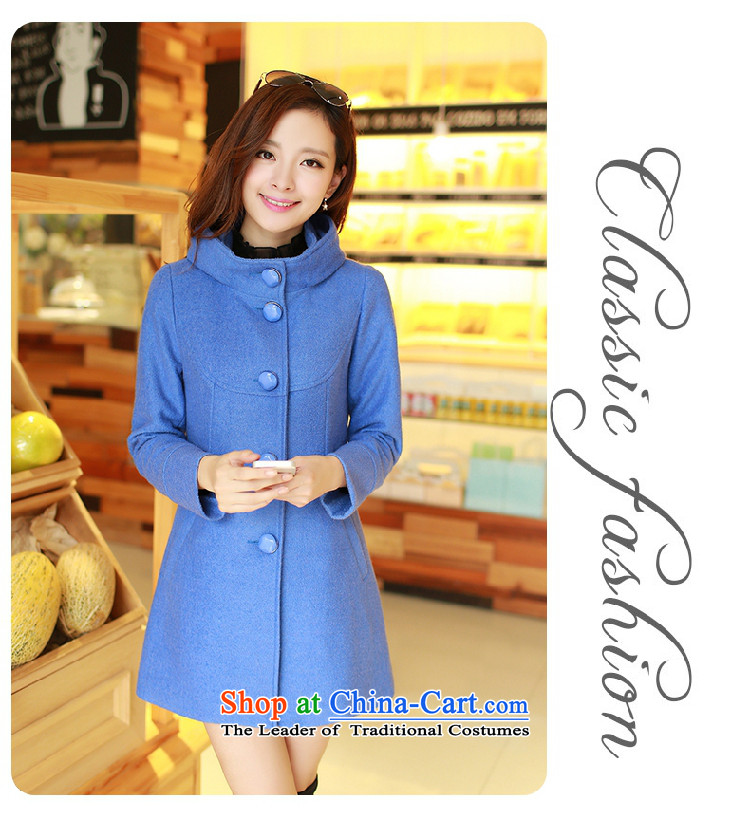 The original days Sang-mi 2014 winter stylish Korean leave cap pure colors Sau San in long coats of female CD81A0LT07? blue XL Photo, prices, brand platters! The elections are supplied in the national character of distribution, so action, buy now enjoy more preferential! As soon as possible.