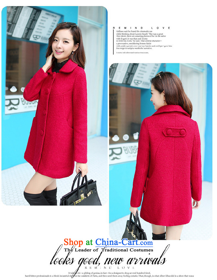 The original days Sang-mi 2014 Winter Korean fashion in loose long single row detained pure color a wool coat CD81A0LT08 female black XXL picture, prices, brand platters! The elections are supplied in the national character of distribution, so action, buy now enjoy more preferential! As soon as possible.