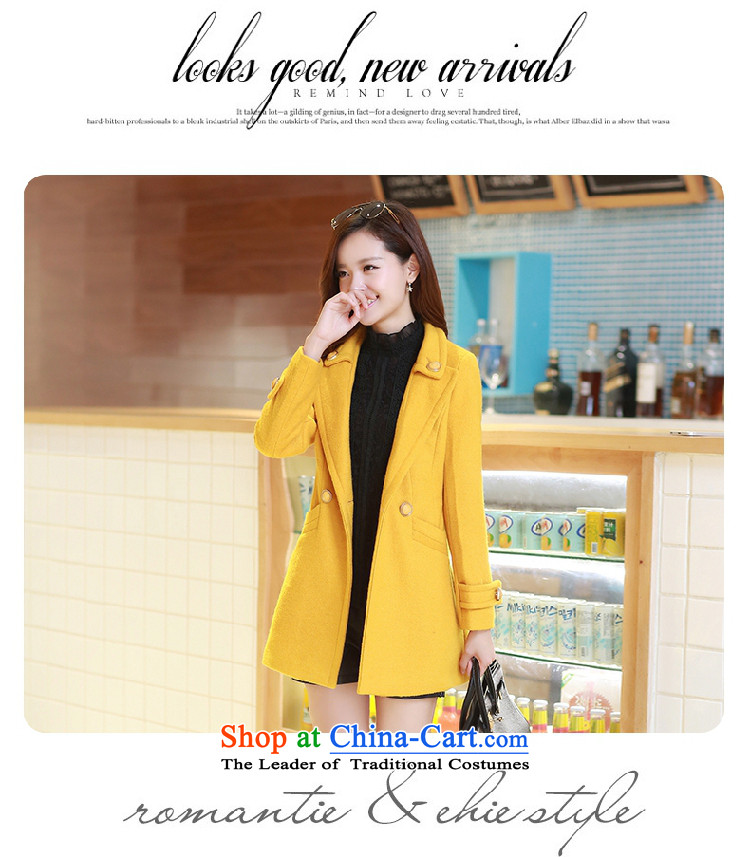 The original days Sang-mi 2014 Winter Korean fashion in the Sau San long double-a jacket CD81A0LT09 female light yellow XXL picture, prices, brand platters! The elections are supplied in the national character of distribution, so action, buy now enjoy more preferential! As soon as possible.