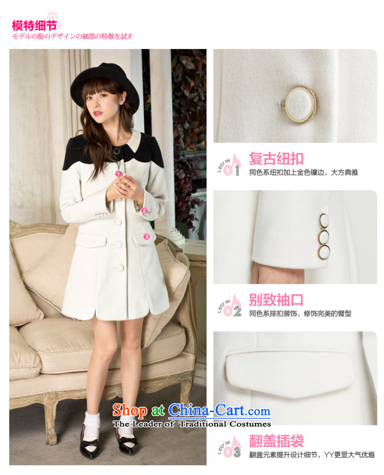 Lok-machi 2015 winter clothing new date of female black and white color sepia? coats knocked C1AA34414 white S picture, prices, brand platters! The elections are supplied in the national character of distribution, so action, buy now enjoy more preferential! As soon as possible.