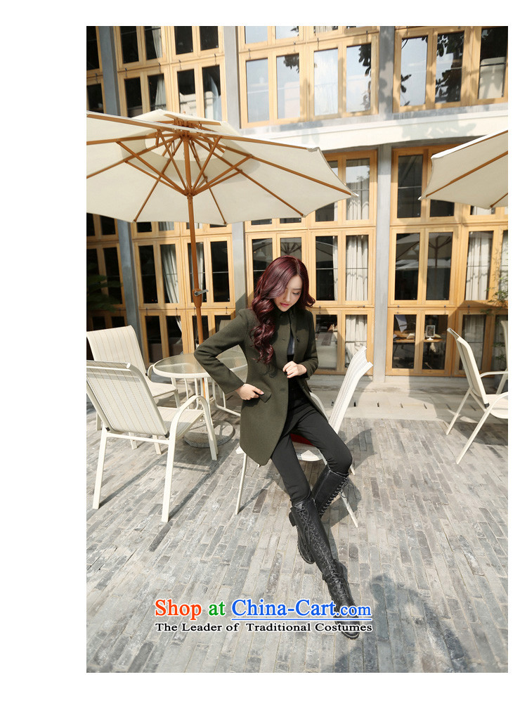 Also known women 2015 new Korean autumn and winter temperament a wool coat girl in long OL Sau San collar wool coat T509? Army Green M picture, prices, brand platters! The elections are supplied in the national character of distribution, so action, buy now enjoy more preferential! As soon as possible.