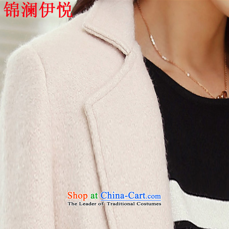 The world of the Hyatt Women Kam in long thin coat temperament Sau San video OL commuter wine red cloak elegant Korea gross? Edition windbreaker suit beige M Kam World of Yue , , , shopping on the Internet