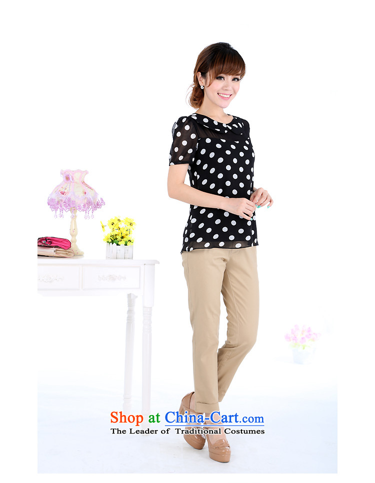 Summer stock sale kumabito apparel graphics thin thick mm Summer 2014 large female chiffon shirt short-sleeved T-shirt 4671 Black 6XL picture, prices, brand platters! The elections are supplied in the national character of distribution, so action, buy now enjoy more preferential! As soon as possible.