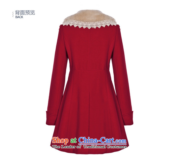 Lok-machi 2015 winter clothing new date of female lace Maomao lapel coats red L picture, prices, brand platters! The elections are supplied in the national character of distribution, so action, buy now enjoy more preferential! As soon as possible.