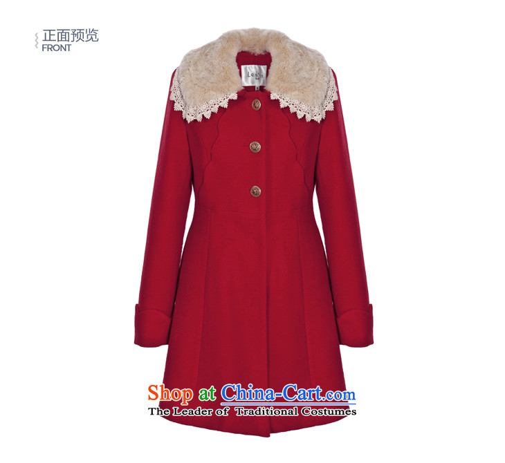 Lok-machi 2015 winter clothing new date of female lace Maomao lapel coats red L picture, prices, brand platters! The elections are supplied in the national character of distribution, so action, buy now enjoy more preferential! As soon as possible.