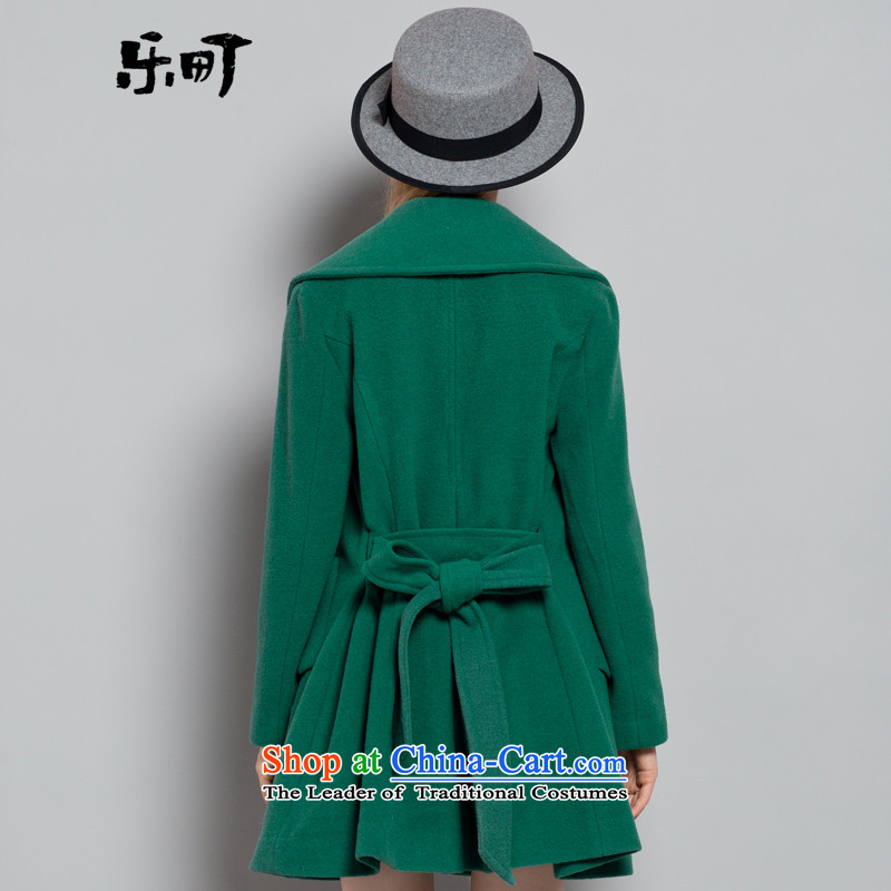 Lok-machi 2015 winter clothing new date of women's temperament, double-jacket CWAA44517 GREEN M, Lok-machi , , , shopping on the Internet