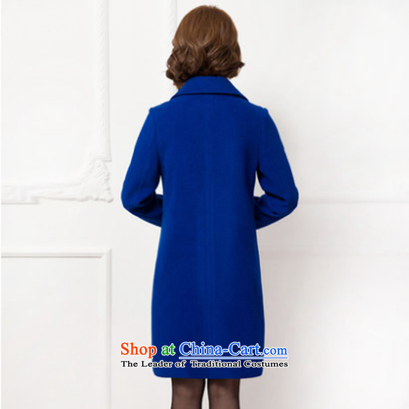 Mr Ronald know what version of the new 2015 jacket coat in female long long-sleeved coats female NR-60091 gross? blue XL, Mr Mak (shazemi aware) , , , shopping on the Internet