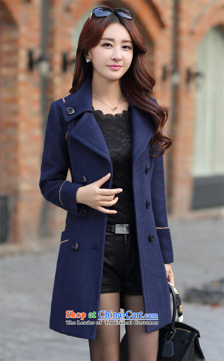 Mrs flower of 2014 winter clothing new Korean girl who decorated video? In gross thin coat long coats 6668 gross? Navy XXXL picture, prices, brand platters! The elections are supplied in the national character of distribution, so action, buy now enjoy more preferential! As soon as possible.