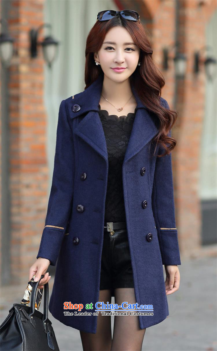 Mrs flower of 2014 winter clothing new Korean girl who decorated video? In gross thin coat long coats 6668 gross? Navy XXXL picture, prices, brand platters! The elections are supplied in the national character of distribution, so action, buy now enjoy more preferential! As soon as possible.