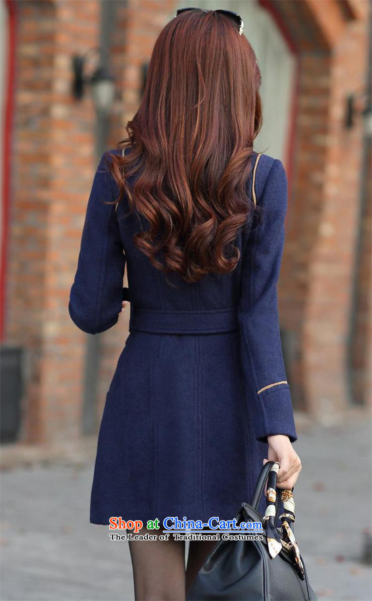 Mrs flower of 2014 winter clothing new Korean girl who decorated video? In gross thin coat long coats 6668 gross? Navy XXXL picture, prices, brand platters! The elections are supplied in the national character of distribution, so action, buy now enjoy more preferential! As soon as possible.