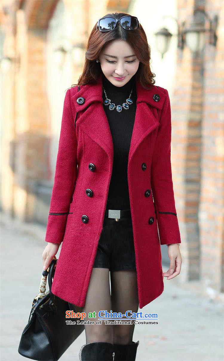 Mrs flower of 2014 winter clothing new Korean girl who decorated video? In gross thin coat long coats 6668 gross? Navy XXXL picture, prices, brand platters! The elections are supplied in the national character of distribution, so action, buy now enjoy more preferential! As soon as possible.