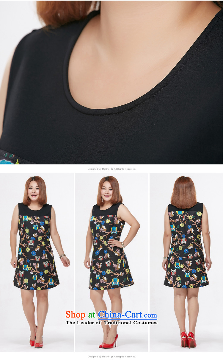 Msshe xl women 2015 Autumn new round-neck collar stamp Sau San video thin temperament vest skirt 2,387 carats black pictures, prices, 3XL brand platters! The elections are supplied in the national character of distribution, so action, buy now enjoy more preferential! As soon as possible.
