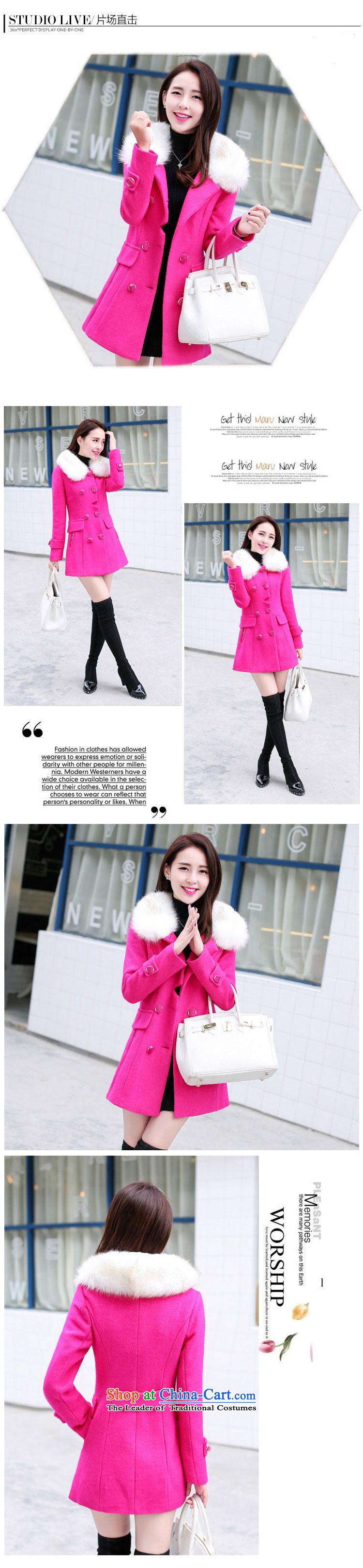 The autumn and winter trice2015 new stylish white hair for Sau San Mao jacket girl in long?) Korean female HYYF889 gross? The red cloak L picture, prices, brand platters! The elections are supplied in the national character of distribution, so action, buy now enjoy more preferential! As soon as possible.
