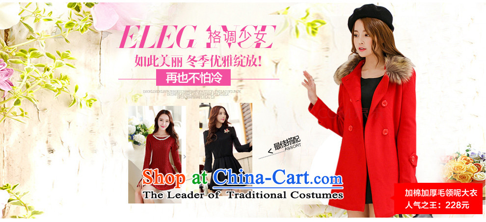 In 2015, girls autumn and winter new Korean version in the Sau San long double-Gross Gross for female clamp unit? coats Ms. thick red jacket S picture, prices, brand platters! The elections are supplied in the national character of distribution, so action, buy now enjoy more preferential! As soon as possible.