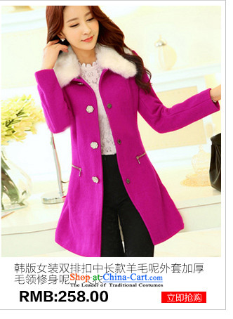 In 2015, girls autumn and winter new Korean version in the Sau San long double-Gross Gross for female clamp unit? coats Ms. thick red jacket S picture, prices, brand platters! The elections are supplied in the national character of distribution, so action, buy now enjoy more preferential! As soon as possible.