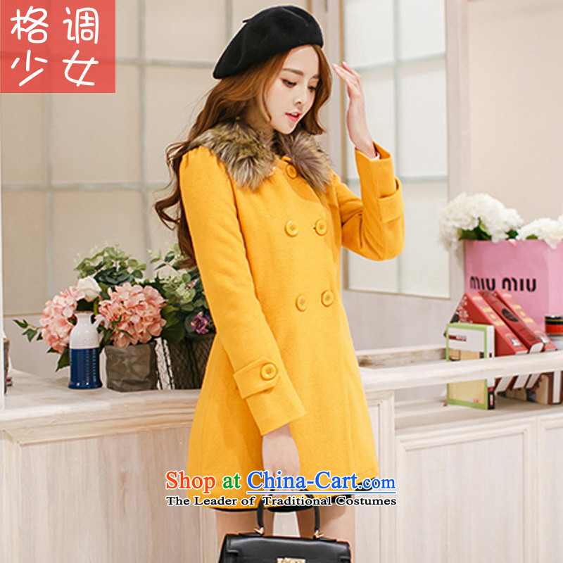 In 2015, girls autumn and winter new Korean version in the Sau San long double-Gross Gross for female clamp unit? coats thick red jacket , style, teenage girls (STYZEXBLU) , , , shopping on the Internet