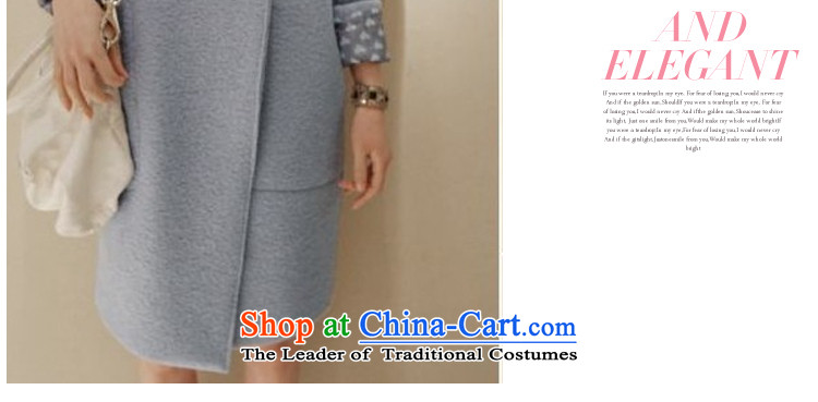 Day Milly new gross? overcoat female thick warm winter clothing large graphics thin Sau San Han Bum-quality culture small elegant genuine cashmere overcoat light blue L picture, prices, brand platters! The elections are supplied in the national character of distribution, so action, buy now enjoy more preferential! As soon as possible.