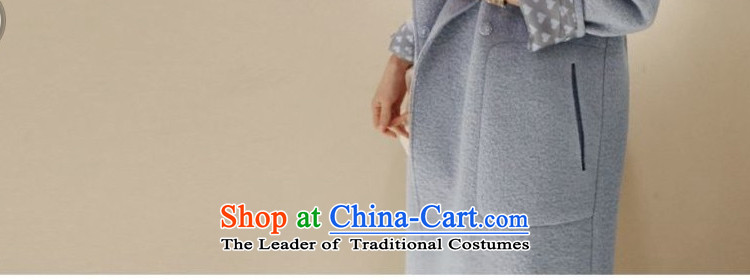 Day Milly new gross? overcoat female thick warm winter clothing large graphics thin Sau San Han Bum-quality culture small elegant genuine cashmere overcoat light blue L picture, prices, brand platters! The elections are supplied in the national character of distribution, so action, buy now enjoy more preferential! As soon as possible.