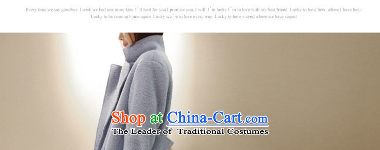 Day Milly new gross? overcoat female thick warm winter clothing large graphics thin Sau San Han Bum-quality culture small elegant genuine cashmere overcoat light blue L picture, prices, brand platters! The elections are supplied in the national character of distribution, so action, buy now enjoy more preferential! As soon as possible.