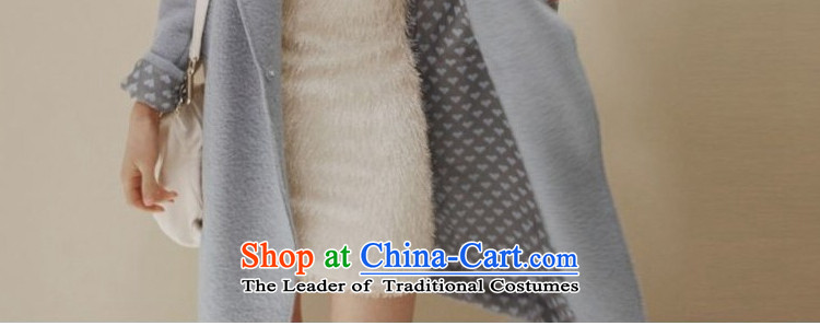 Day Milly new gross? overcoat female thick warm winter clothing large graphics thin Sau San Han Bum-quality culture small elegant genuine cashmere overcoat light blue L picture, prices, brand platters! The elections are supplied in the national character of distribution, so action, buy now enjoy more preferential! As soon as possible.