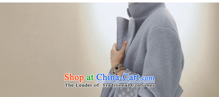 Day Milly new gross? overcoat female thick warm winter clothing large graphics thin Sau San Han Bum-quality culture small elegant genuine cashmere overcoat light blue L picture, prices, brand platters! The elections are supplied in the national character of distribution, so action, buy now enjoy more preferential! As soon as possible.