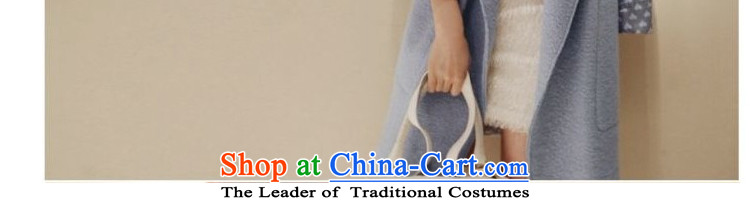 Day Milly new gross? overcoat female thick warm winter clothing large graphics thin Sau San Han Bum-quality culture small elegant genuine cashmere overcoat light blue L picture, prices, brand platters! The elections are supplied in the national character of distribution, so action, buy now enjoy more preferential! As soon as possible.