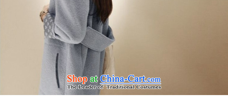 Day Milly new gross? overcoat female thick warm winter clothing large graphics thin Sau San Han Bum-quality culture small elegant genuine cashmere overcoat light blue L picture, prices, brand platters! The elections are supplied in the national character of distribution, so action, buy now enjoy more preferential! As soon as possible.