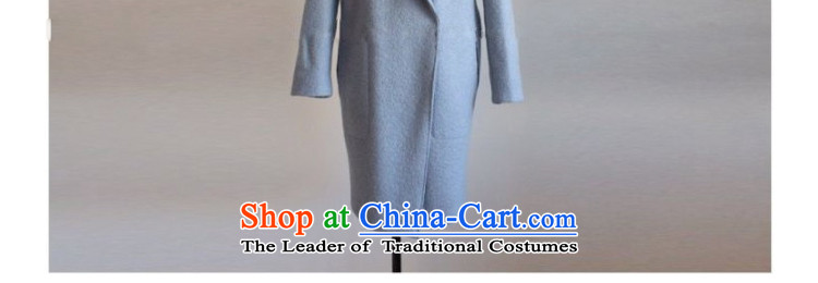 Day Milly new gross? overcoat female thick warm winter clothing large graphics thin Sau San Han Bum-quality culture small elegant genuine cashmere overcoat light blue L picture, prices, brand platters! The elections are supplied in the national character of distribution, so action, buy now enjoy more preferential! As soon as possible.